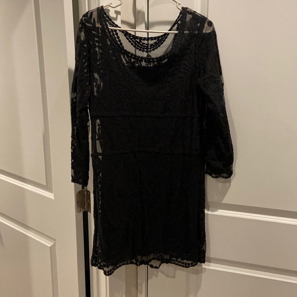 Black long sleeve dress size large